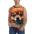 thumbnail image 1 of Fotbe Colorful Leaf Chihuahua Men's Camiseta sin Mangas Estampada para Hombres, Playera Casual para Gimnasio, Entrenamiento, Playa-X-Large, 1 of 7