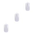 thumbnail image 4 of Transemion Mouse Wired Optical Computer Mouses Skin Touch Computers Fitting Laptop Gift Networking Keyboards Table Study White 3Set, 4 of 6