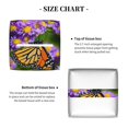 thumbnail image 5 of Goofa butterflies and Gardens Pattern Tissue Box Cover PVC Leather Tissue Holder Square Facial Tissue Case Facial Paper Organizer Dispenser for Bathroom, Vanity Countertop, 5 of 7
