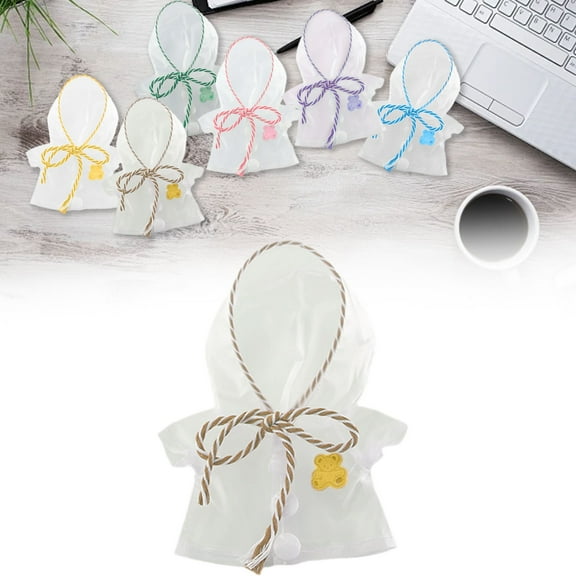 ZMKIAG Mini Clear Raincoat for 17cm Dolls - Waterproof Doll Clothes Accessories - Cute Outfit for Collectors & DIY Dollhouse Decor - Fits Fashion Dolls & Plush Toys