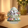 thumbnail image 5 of Easter Decoration Spring Easter Centerpieces Easter Bunny Decoration Easter Table Centerpiece Tiered Tray Decor, Acrylic 2D Bunny Eggs Table Sign for Spring Home Decor Easter Party Supplies, 5 of 6