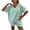 Green, variant on Women's Striped V Neck Short Sleeve Top & Side Pocket Shorts Set Horizontal Stripe Casual Summer Outfit Green,L