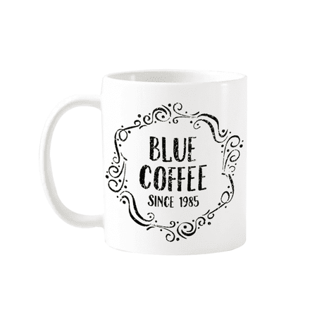 1PC Blue Coffee Logo Coffee Mug, Ceramic Coffee Cups, Water Cups, Latte, Hot Tea, Porcelain Mug, Housewarming Gift for family and friends, Birthday Gifts, Holiday Gifts, Thanksgiving Gifts