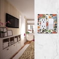 thumbnail image 5 of Yayeee Rocker Switch Wall Plate 3-Gang 6.5"x4.6" Home Decorative Outlet Cover, Black Flowers Pattern, 5 of 6