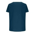 thumbnail image 3 of ALLLIST V Neck Men T Shirts Short Sleeve Classic T-Shirt Cotton Linen Plain Blue Pullover Mens Shirts, 3 of 5