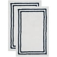 thumbnail image 2 of Safavieh  Plush Master Candy Stripes Plush Navy Bath Rug (Set Of 2), 2 of 2
