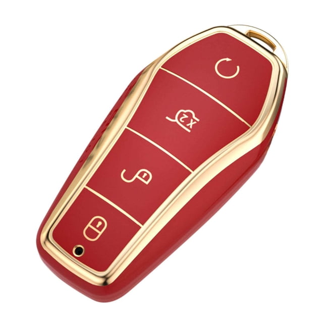 Langgg Auto Key Fob Cover Protector for Byd Atto 3 Replace High Quality Red