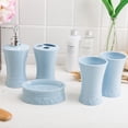 thumbnail image 2 of Ensemble d'Accessoires de Bain 5 Pcs Comprend Distributeur Porte-Brosse à Dents Gobelet de Gargarisme Boîte à Savon, 2 of 10