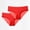Red, variant on Womens Purple Seamless Panties No Show Underwear 2-Pack, Low Rise for Workout & Everyday Comfort, Scalloped Edge,Size L