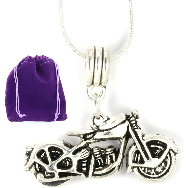 Biker Jewelry for Men | Biker Pendant for Women as a Great Anarchy Necklace with your Favorite Motorcycle Charm and Freedom Jewelry Biker Jewelry for Women or a Commemorative Necklace for Retirement