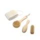 thumbnail image 1 of Inteprter Juego de cepillos de baño de 4 Uds., guante de piedra pómez, ligero, de madera, respetuoso con el medio ambiente, cómodo masajeador, Juegos de accesorios de baño, 1 of 6