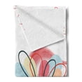 thumbnail image 2 of Colorful Soft Flannel Fleece Throw Blanket, Floral Haze Pattern with Heart Love Spring Influences Work of Art, Cozy Plush for Indoor and Outdoor Use, 50" x 60", Multicolor, by Ambesonne, 2 of 5
