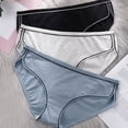 thumbnail image 4 of Bragas de mujer Calzoncillos de algodón sin costuras de cintura media Ropa interior suave, Gris, 3XL sidaley AP001351-02, 4 of 7