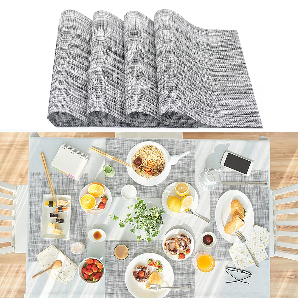Placemats Table Mats Set of 4 Heat Resistant Easy to Clean Wipeable