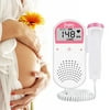 Pcmos LCD Heart Beat Ultrasonic Detector Heartbeat Heart Rate Monitor Portable Pink