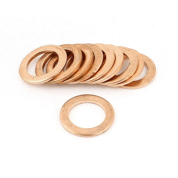 10Pcs 13mmx20mmx1.5mm Arandela de Cobre Aplastada Sello de Aceite Junta