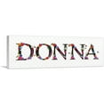 thumbnail image 1 of ARTCANVAS DONNA Girls Name Room Decor Canvas Art Print - Size: 36" x 12" (0.75" Deep), 1 of 9