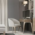 thumbnail image 2 of Michael Amini Malibu Crest Faux-Suede Vanity Chair - Doeskin/Chardonnay, 2 of 11