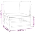 thumbnail image 4 of vidaXL 2 Piece Garden Lounge Set with Taupe Cushions Bamboo, 4 of 5