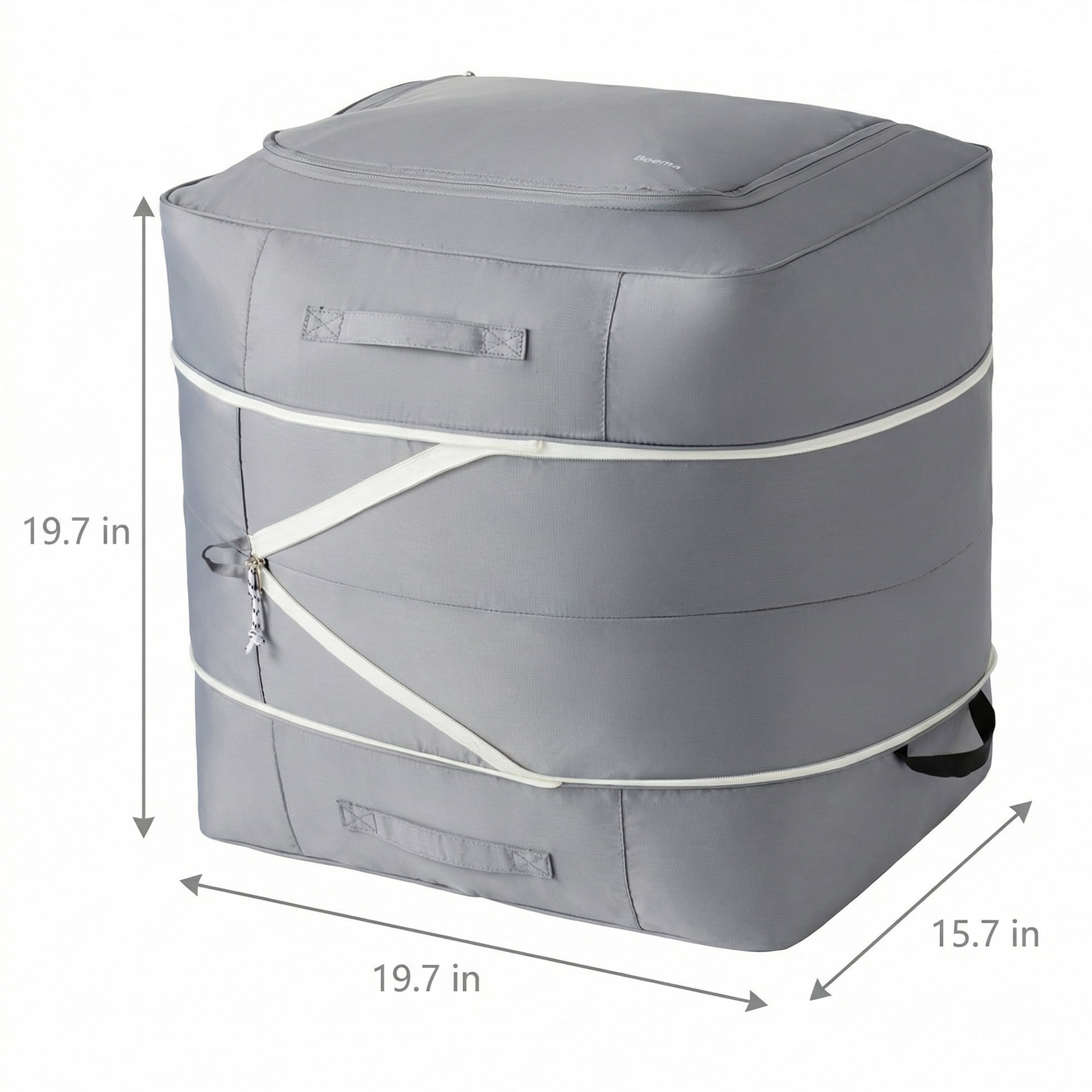 Unique Bargains Storage Bag for Organizing Bedroom and Closet Grey 19.7"x15.7"x19.7"