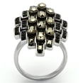 thumbnail image 3 of Luxe Jewelry Designs Women's Stainless Steel Ring with Black Jet Crystals - Size 6, 3 of 4