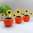 thumbnail image 2 of Adorno decorativo para coche con forma de flor de manzano y energía solar, columpio automático con forma de girasol, 2 of 5