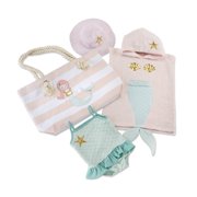 Baby Aspen Mermaid Beach Gift Set with Canvas Tote for Mom, 4 pc
