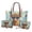 Blue and Brown - Highland Cattle Butterfly, variant on Womens Fashion Tote Bag and Wallet Set Cartoon Pug Dog Print Shoulder Satchel Purse Lightweight Top Handle Handbag with Cosmetic Purse Pouch