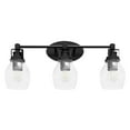thumbnail image 4 of Aiwen 3-Light Black Vanity Light Wall Sconce with Clear Glass Shade, Farmhouse Bathroom Indoor/Outdoor Wall Lamp, 4 of 10