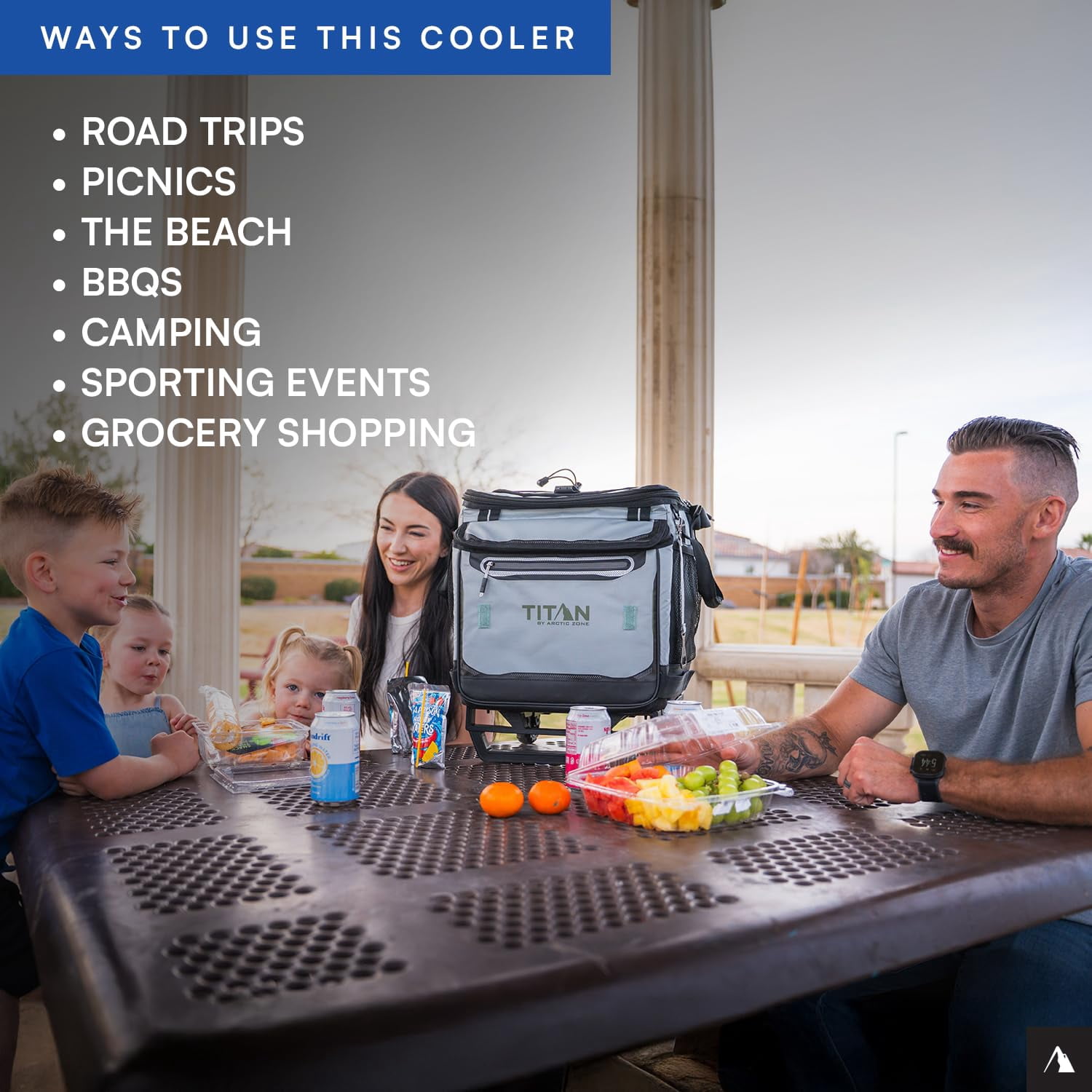 Titan by Arctic Zone 60 Can Collapsible Rolling Cooler, Marine Blue