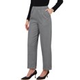 thumbnail image 4 of INSPIRE CHIC Work Pants for Women Elastic Waist Straight Business Casual Office Long Trousers with Pockets XS Black, 4 of 6