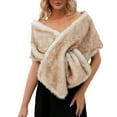 thumbnail image 3 of Womens Winter Faux Fur Scarf Wrap Collar Shrug For Dinner Parties, 3 of 9
