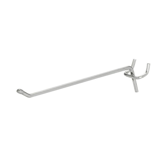 6 inch Chrome Peg Hook for ⅛ inch or ¼ inch Pegboard - Pack of 200