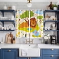 thumbnail image 2 of Cute Lion Kitchen Curtains 63 Inch Length, Funny Animal Cartoon Modern Grommet Top Bedroom Living Room Curtains, Light Filtering Cafe Curtain Drapes 2 Panels Set 84''x63'', 2 of 9