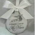 thumbnail image 6 of Christmas Tree Ball Ornaments Clear Feather Ball Angel Memorial Ornament I Have an Angel in Heaven I Call Her Mom - Family Memorial Loss of Loved One Hanging Pendant Xmas Tree Décor, 6 of 6