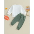 thumbnail image 4 of Bagilaanoe 2PCS Toddler Baby Boy Pants Set Print Long Sleeve Sweatshirt Pullover Tops + Sweatpants 3M 6M 12M 18M 24M 3T Kids Casual Sweatsuits, 4 of 8