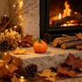 thumbnail image 6 of Byndra Fall Mini Foam Pumpkin Decor, 6cm Artificial Pumpkin with Realistic Texture and Stem and Classic Style, Table Centerpiece for Autumn, Halloween, Thanksgiving, Home Display, 6 of 6