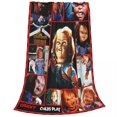 thumbnail image 5 of Película de terror niño de juego personaje Chucky manta polar Otoño/Invierno manta ligera para el hogar colcha al aire libre, 5 of 5