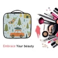 thumbnail image 6 of FORMRS Travel Makeup Bag Large Capacity Train Case Cosmetic Organizer with Adjustable Dividers, Whimsical Christmas Pattern, 6 of 8