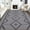 Black, variant on Garvee Modern Geometric Area Rug 10'x13' Soft Farmhouse Rug Low Pile Non-Slip Large Accent Rug for Living Room Bedroom, Blue