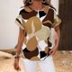 thumbnail image 2 of Tank Tops para las Mujeres, de Moda Impreso de Manga Corta Cuello Redondo Casual Top Hecho de Poliéster Suave para el Uso Diario de Verano, Tank Tops Largas para las Mujeres, 2 of 4