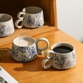 thumbnail image 7 of Retro Ceramic Coffee Mug with Handle,12oz Breakfast Cup Handcrafted Mug Design with Blue and White Porcelain Pattern Decor Office and Home A, 7 of 7