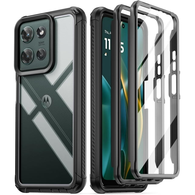 Funda Poetic Guardian para Motorola Moto G 5G 2025, color negro y transparente