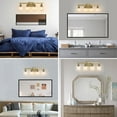 thumbnail image 5 of ACE-LIGHTS,Golden 4-Light Vanity Light with Clear Glass Shades(Bulbs Not Included),Bathroom Wall Fixture for Bathroom,Dressing room,Living Room,Bedroom(Golden), 5 of 10
