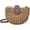 light brown, variant on Half Round Hollow Out Straw Crossbody Bag, Woven Casual Shoulder Messenger Bag, Beige