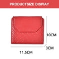 thumbnail image 2 of Slim Pu Leather Wallet For Women Accordion Wallet Credit Card Holder Zipper Coin Pocket - red, 2 of 5