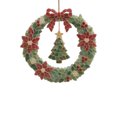 thumbnail image 2 of Sea Glass Christmas Wreath Kit DIY Holiday Wreath Making Supplies with Frosted Glass Beads Bows for Front Door Wall Mantel Handmade Gift, 2 of 7