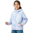 thumbnail image 2 of CPNG Girls and Boys Hooded Jacket Tie Dye Full Zip Rainproof Windproof Windbreaker Coat Kids Lightweight Outdoor Jacket, 2 of 5