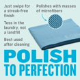 thumbnail image 3 of E-Cloth 4-Pack Glass & Polishing Cloth, Sustainable Microfiber Cleaning Cloth Set, Perfect Cleaner for Glass, Windows and Mirrors, Washable and Reusable, 100 Wash Promise, Alaskan Blue, 3 of 8