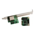 thumbnail image 2 of Mini PCI Express 2.0 1-Port Gigabit 10/100/1000 Base-T Ethernet LAN Controller, with Daughter Card and 10-Pin Network Cable and 4-Pin LED Cable, with Low Profile Bracket, Realtek Chipset, 2 of 7